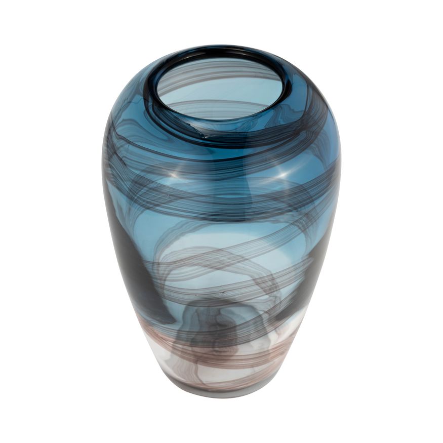 Sagebrook 9" Glass Swirl Vase