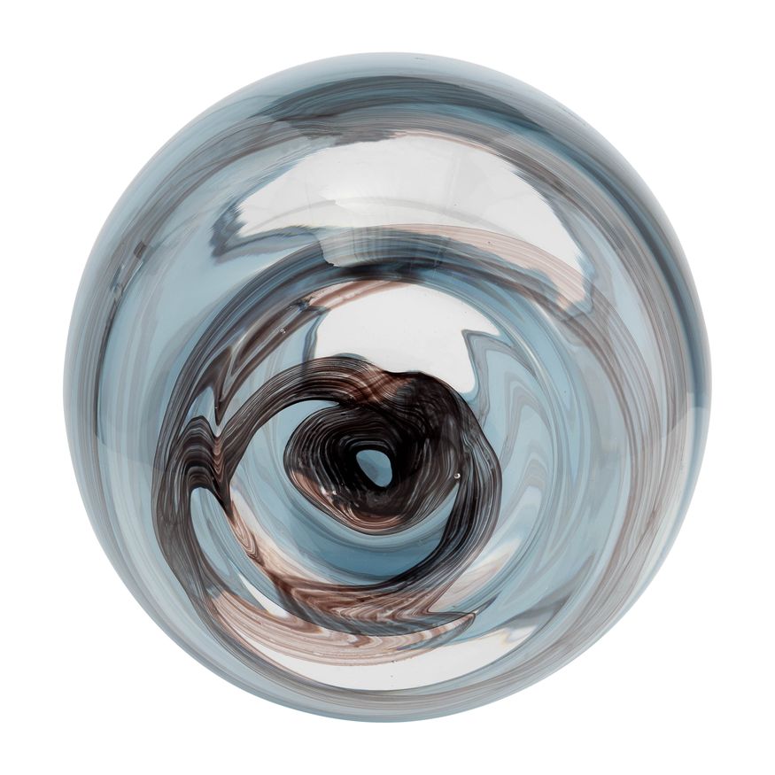 Sagebrook 13" Glass Swirl Vase - Blue