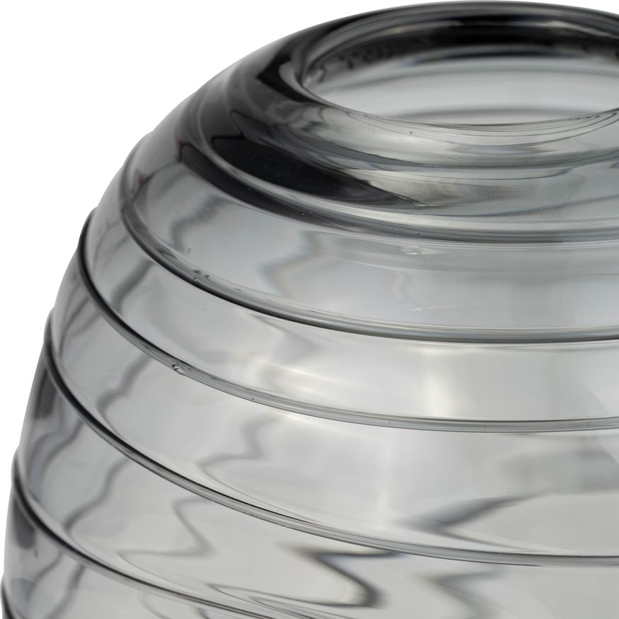 Sagebrook 8" Glass Pinched Vase - Smoke