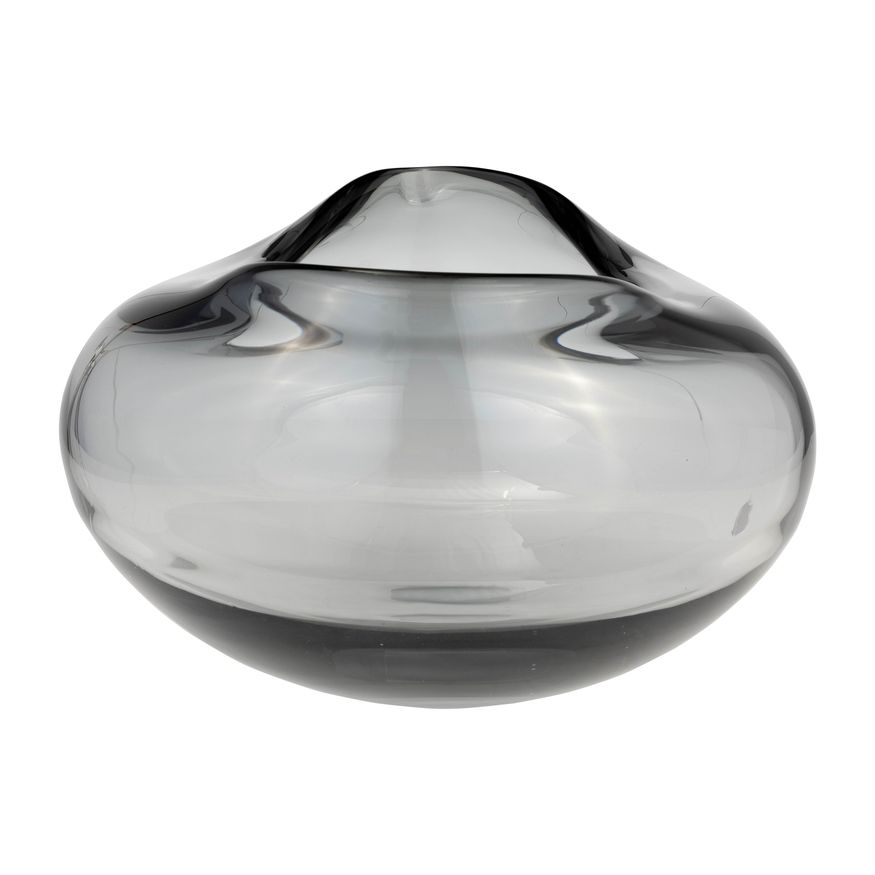 Sagebrook 10" Glass Irregular Shape Bowl - Smoke