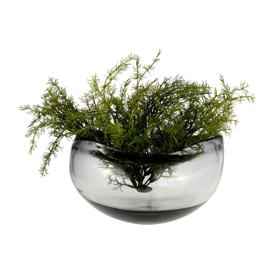 Sagebrook 10" Glass Irregular Shape Bowl - Smoke