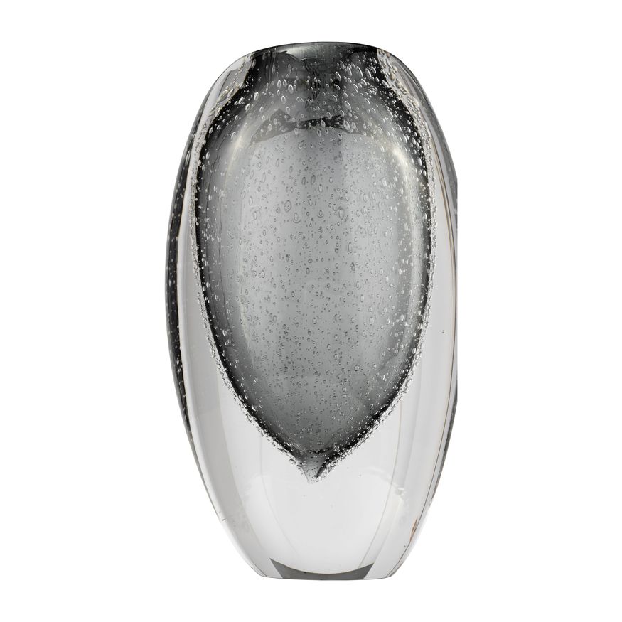 Sagebrook - 9" Glass Ellipse Vase in Smoke