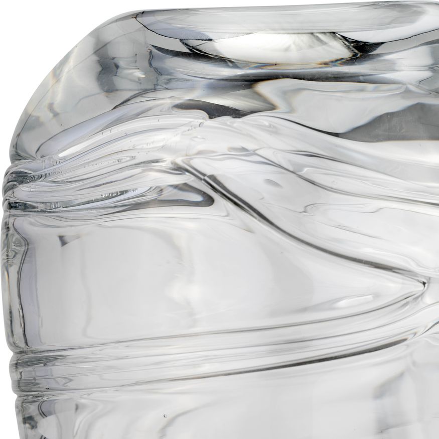 Sagebrook - 9" Glass Veined Vase in Clear