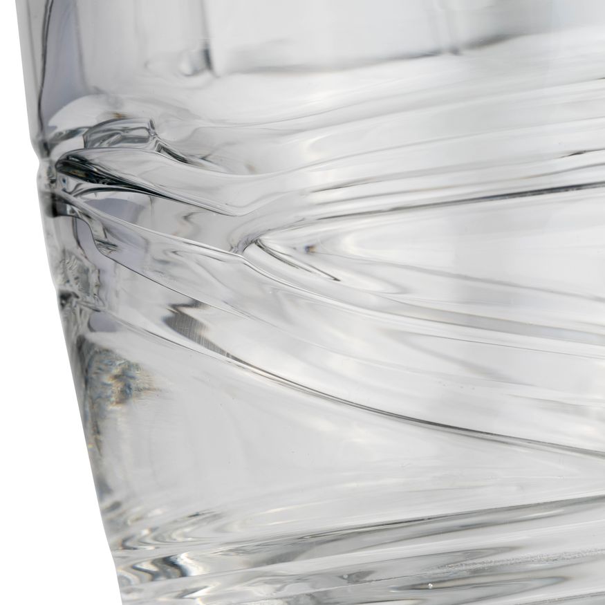 Sagebrook - 9" Glass Veined Vase in Clear