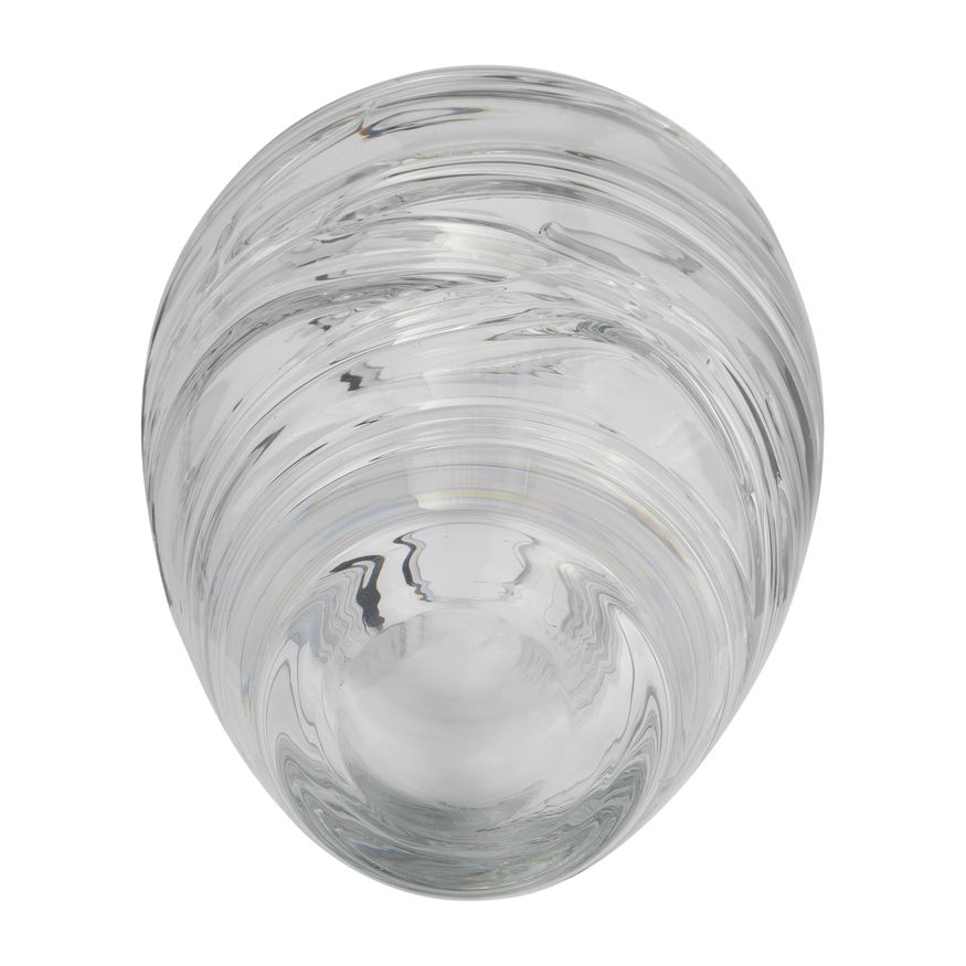 Sagebrook - 9" Glass Veined Vase in Clear