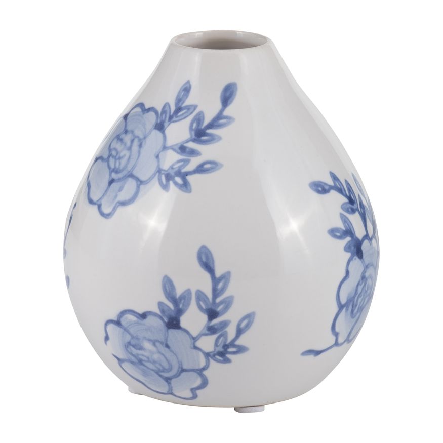 Sagebrook - 5" Ceramic Chinoiserie Bud Vase in Blue/White