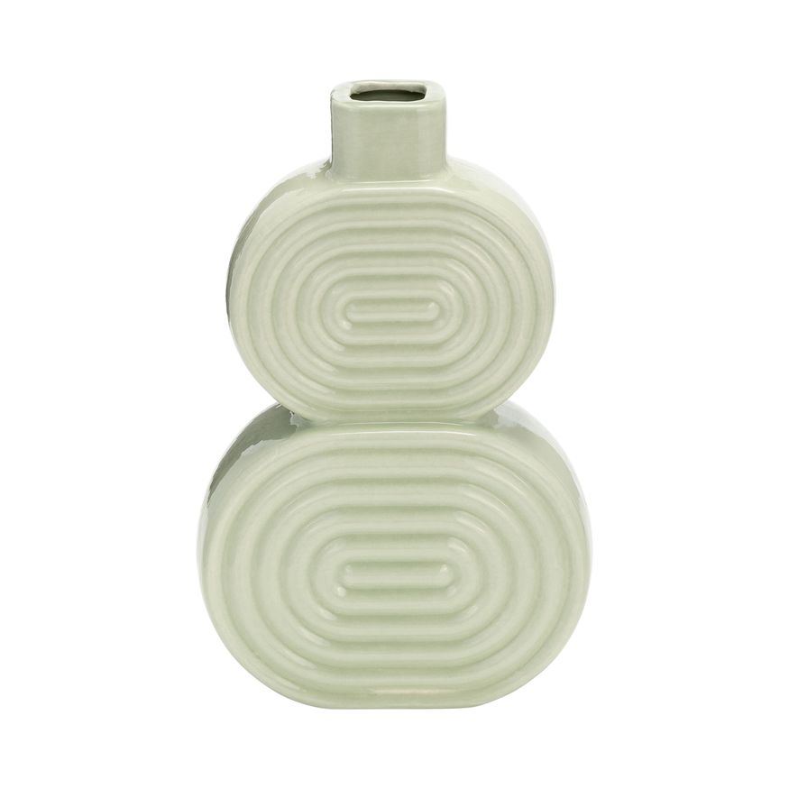 Sagebrook 10" Ceramic Stacked Circles Vase