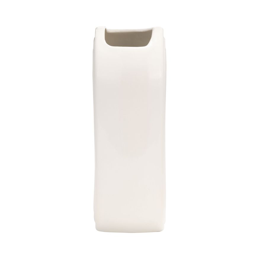 Sagebrook™ 9" Ceramic Oval Ridged Vase - White