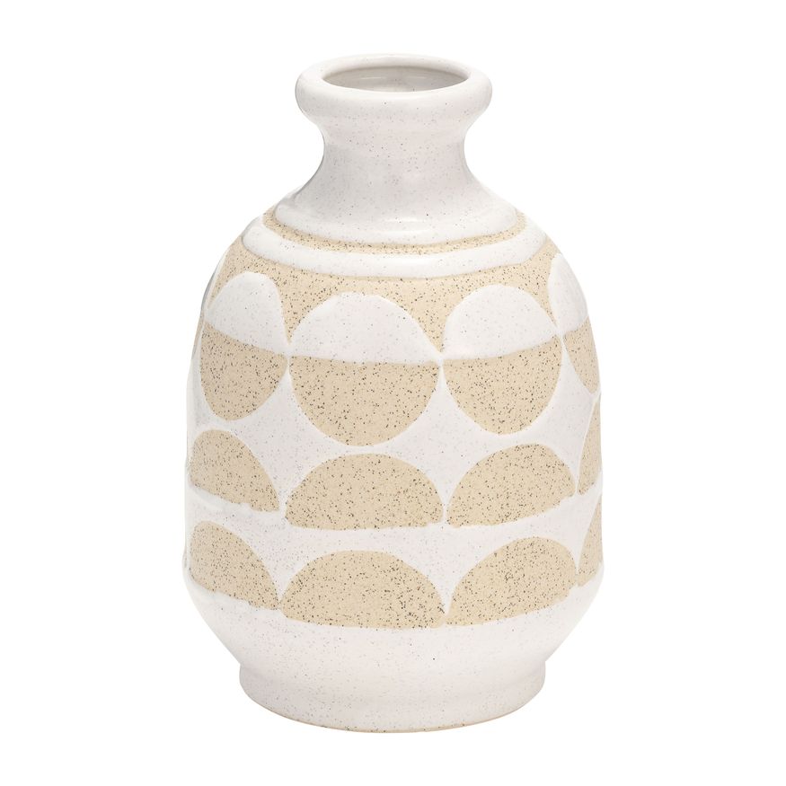 Sagebrook 10" Ceramic Half Circles Vase