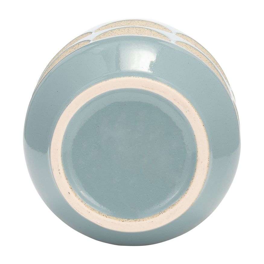 Sagebrook™ 10" Ceramic Half Circles Vase - Cameo Blue