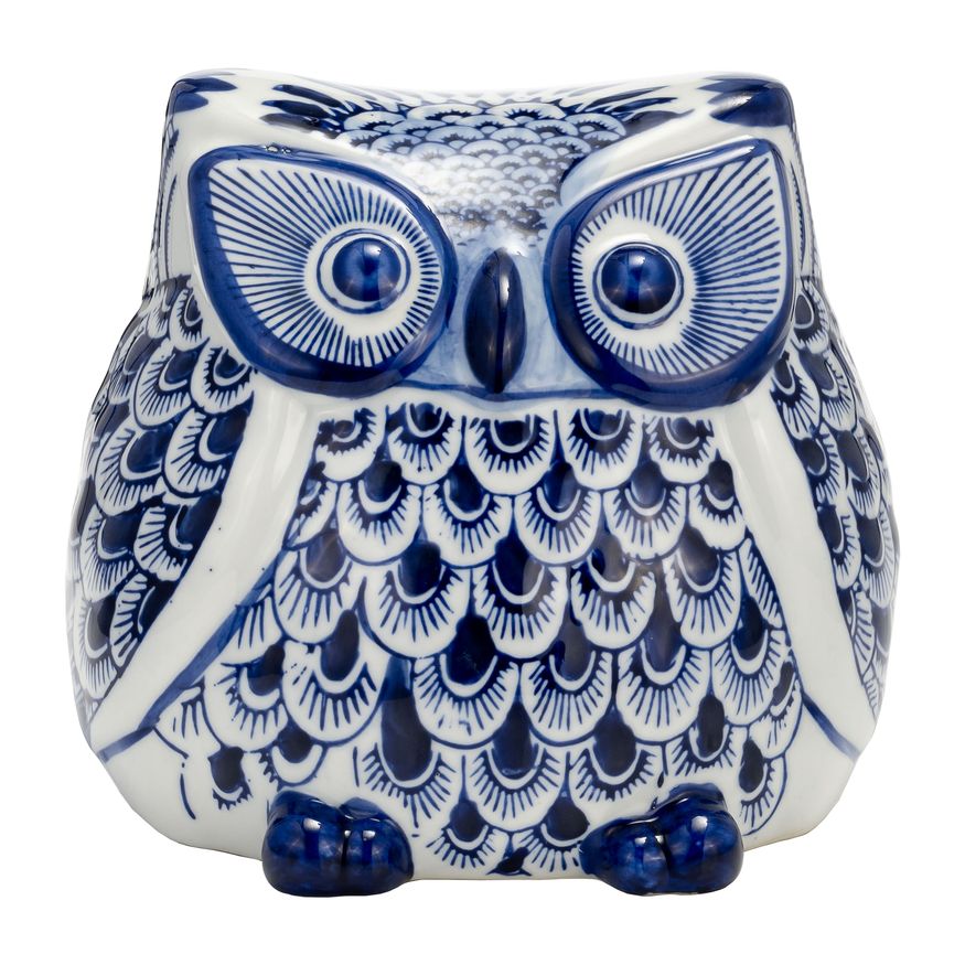 Sagebrook 5" Ceramic Chinoiserie Owl