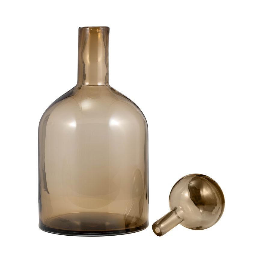 Sagebrook™ 17" Glass Bottle With Stopper - Taupe