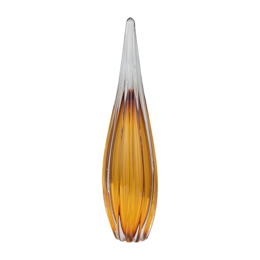 Sagebrook 19" Glass Paperweight - Amber