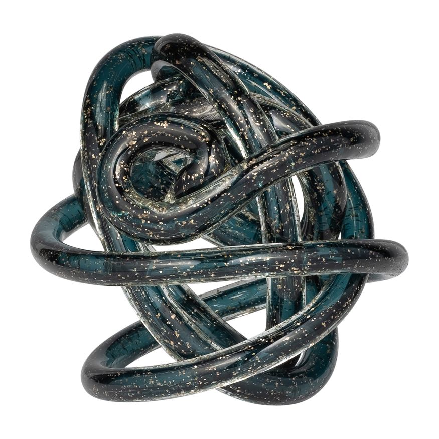 Sagebrook 6" Glass Knot - Blue