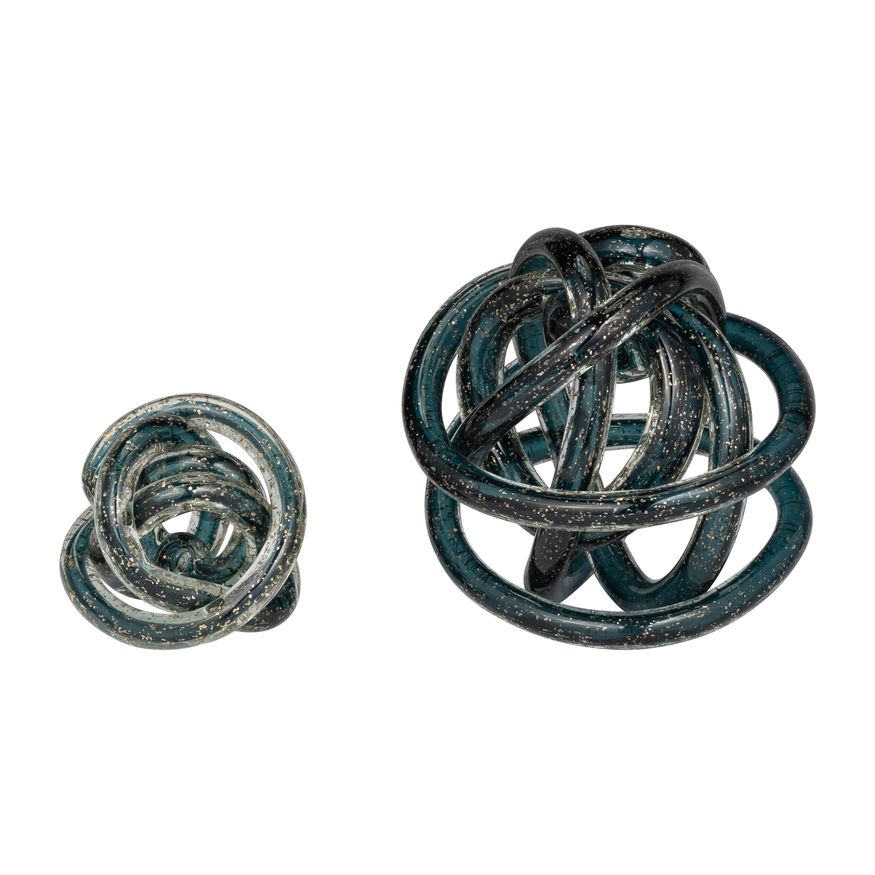 Sagebrook 6" Glass Knot - Blue