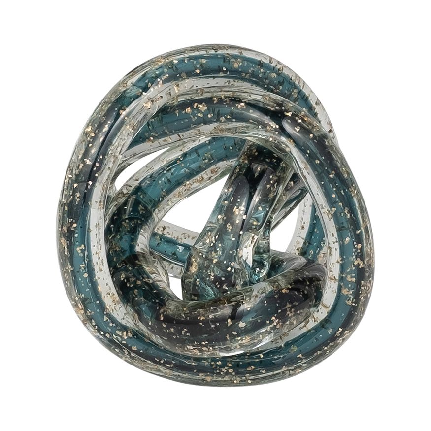 Sagebrook 4" Glass Knot - Blue