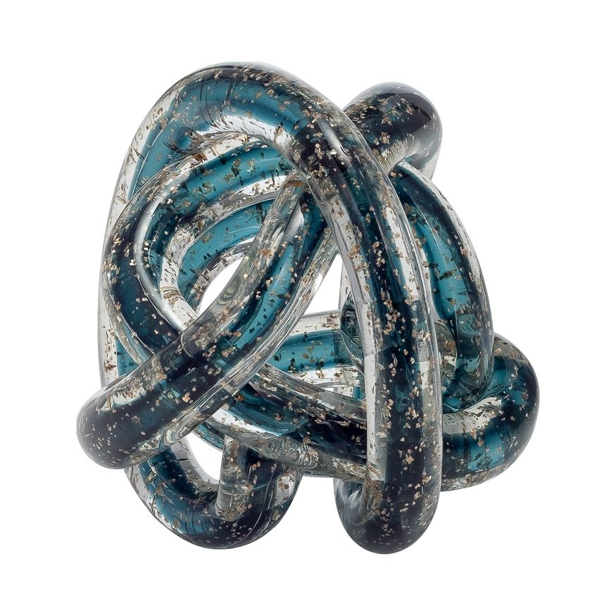 Sagebrook 4" Glass Knot - Blue