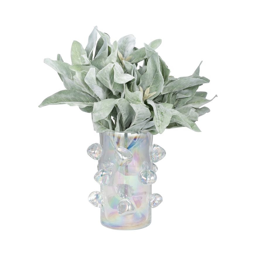 Sagebrook - 9" Glass Vase With Knots Irid