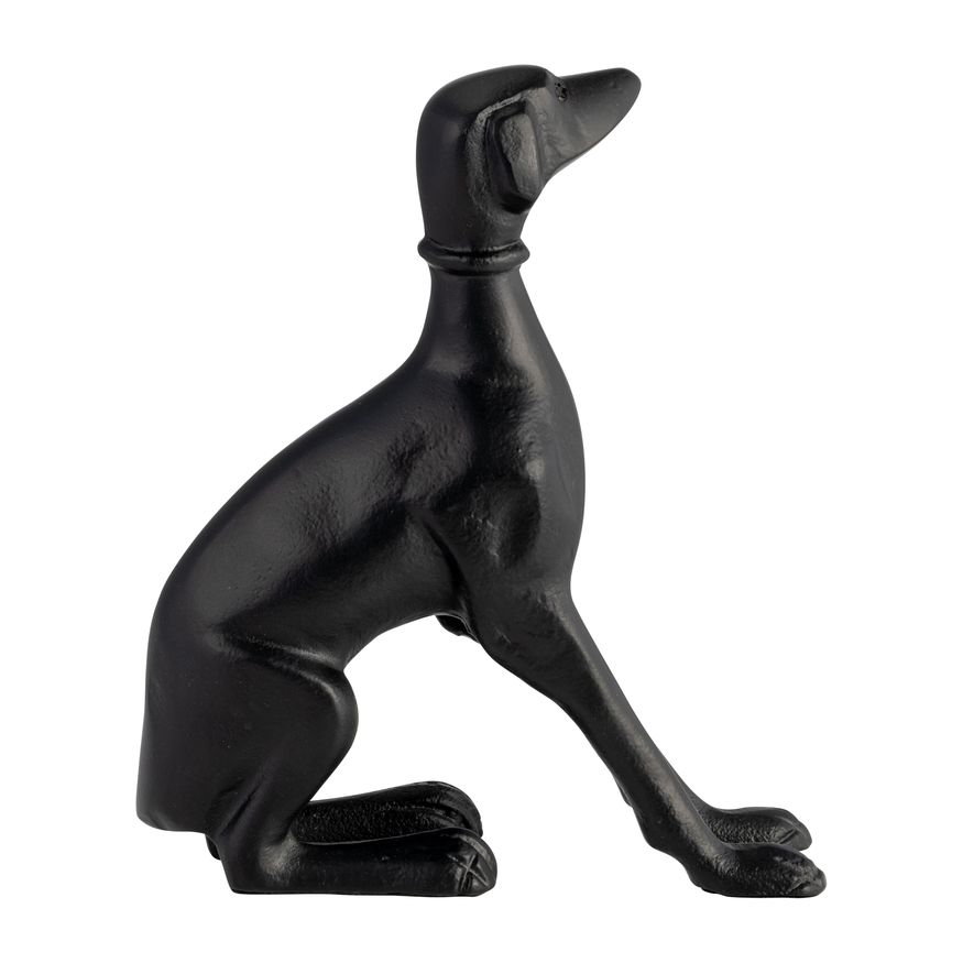 Sagebrook 8" Metal Dog Sitting - Black