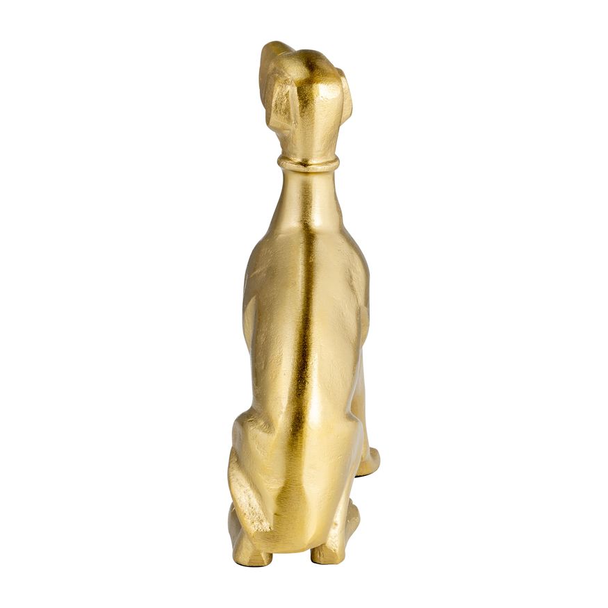 Sagebrook 8" Metal Dog Sitting - Gold