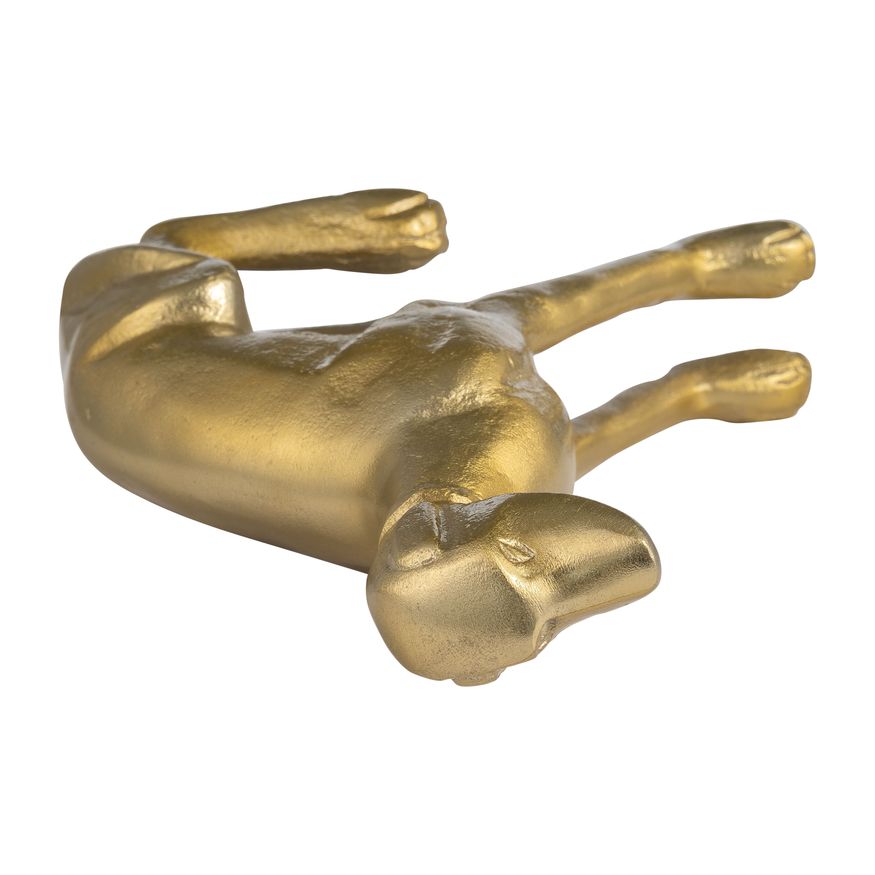 Sagebrook 8" Metal Dog Sitting - Gold