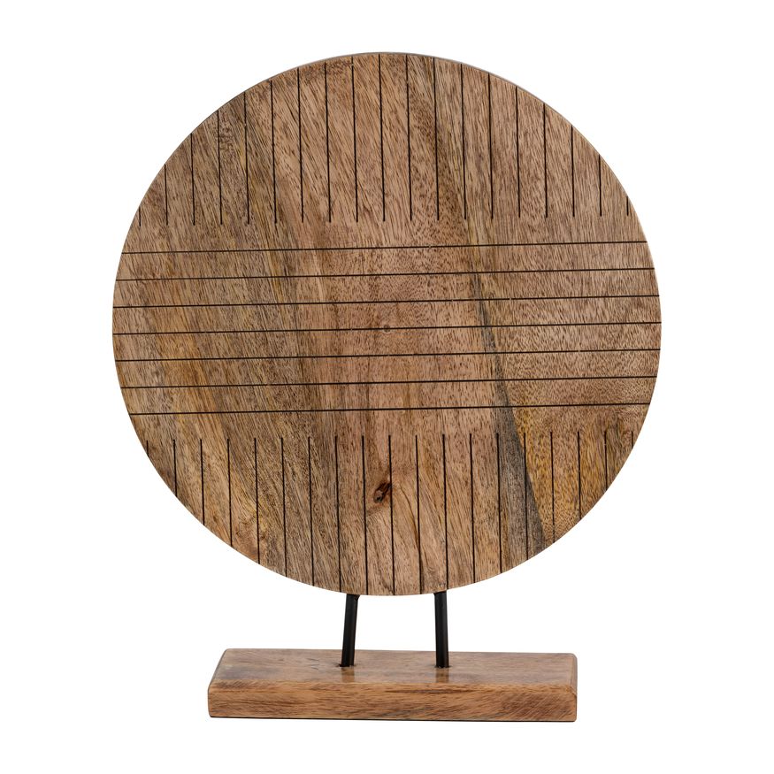 Sagebrook 14" Wood Round Table Decor