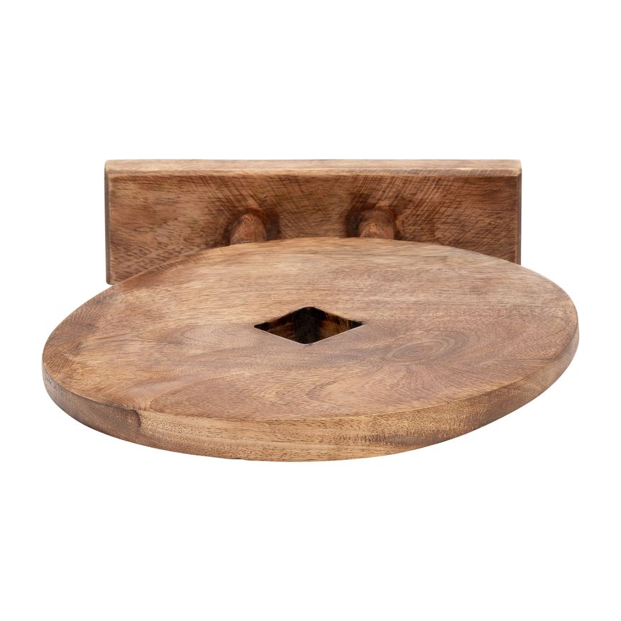 Sagebrook 15" Wood Round Table Decor - Brown