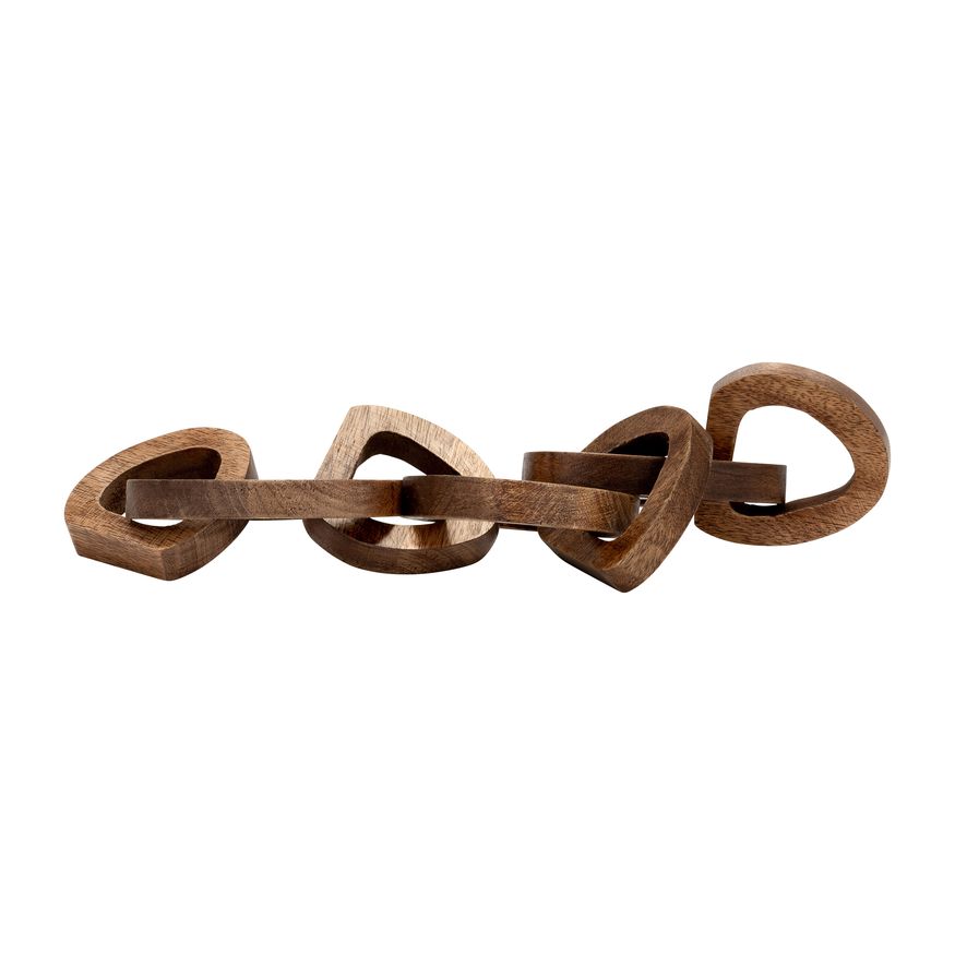 Sagebrook - 19" Wood Chain Links in Brown