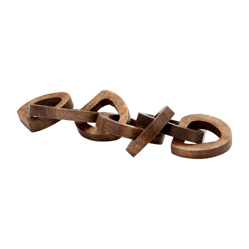 Sagebrook - 19" Wood Chain Links in Brown