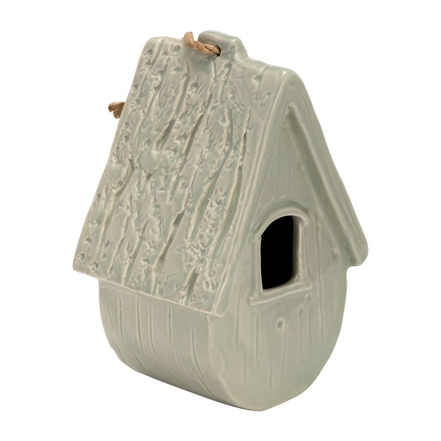 Sagebrook Ceramic Decorative Light Green Old Bird House