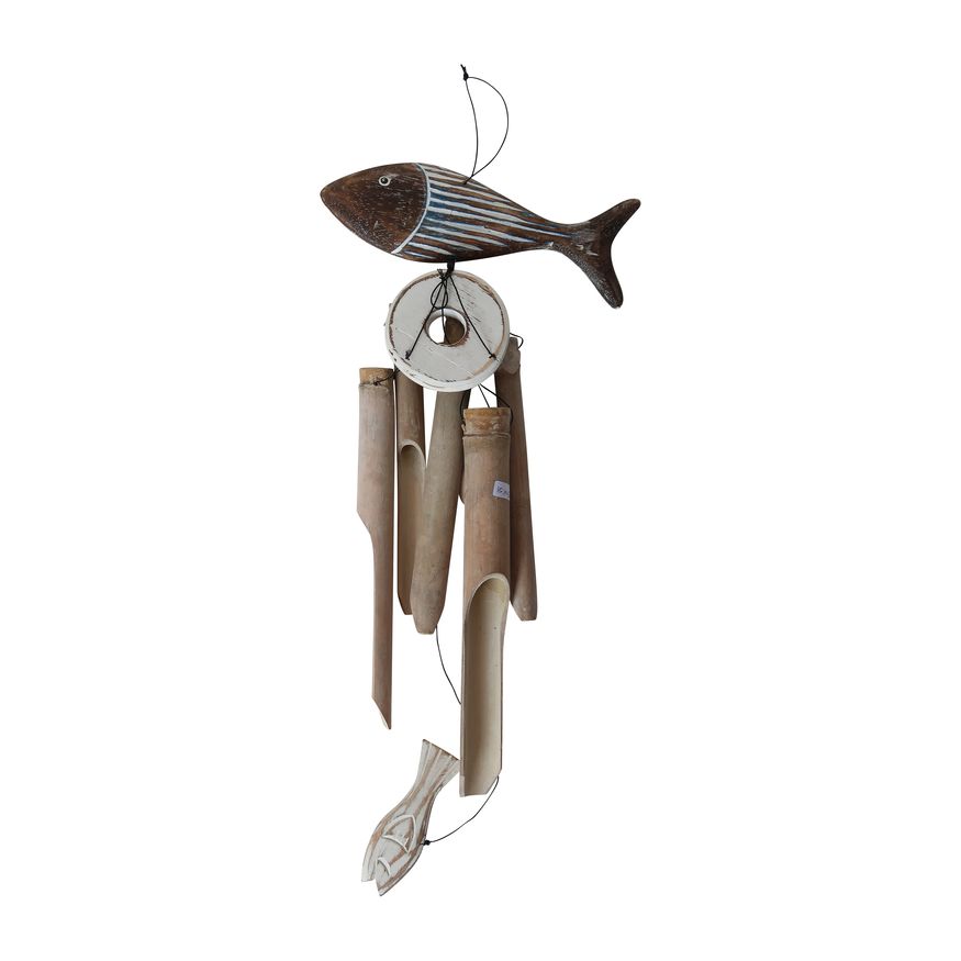 Sagebrook 26" Wood Fish Windchime