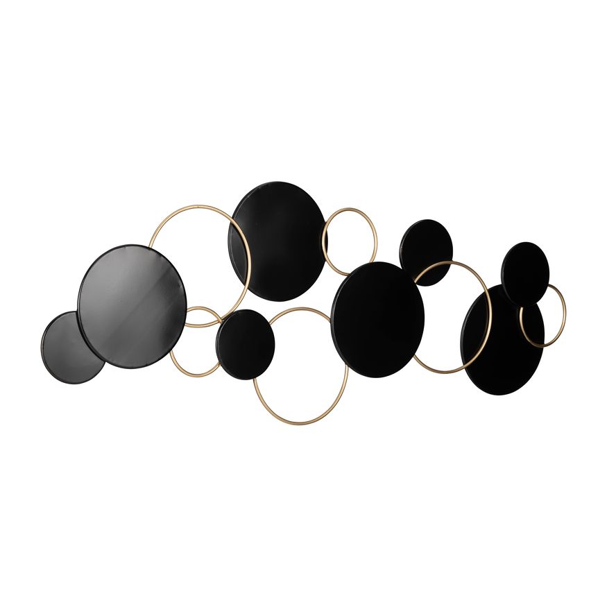 Sagebrook - Metal Bubble Wall Decor in Black/Gold