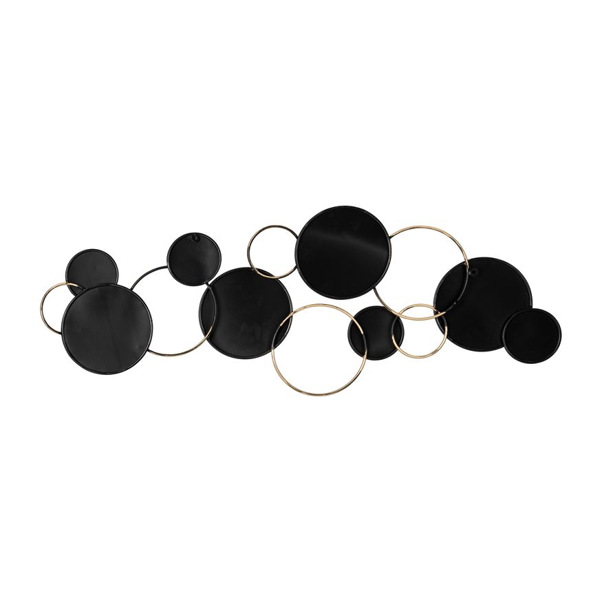 Sagebrook - Metal Bubble Wall Decor in Black/Gold