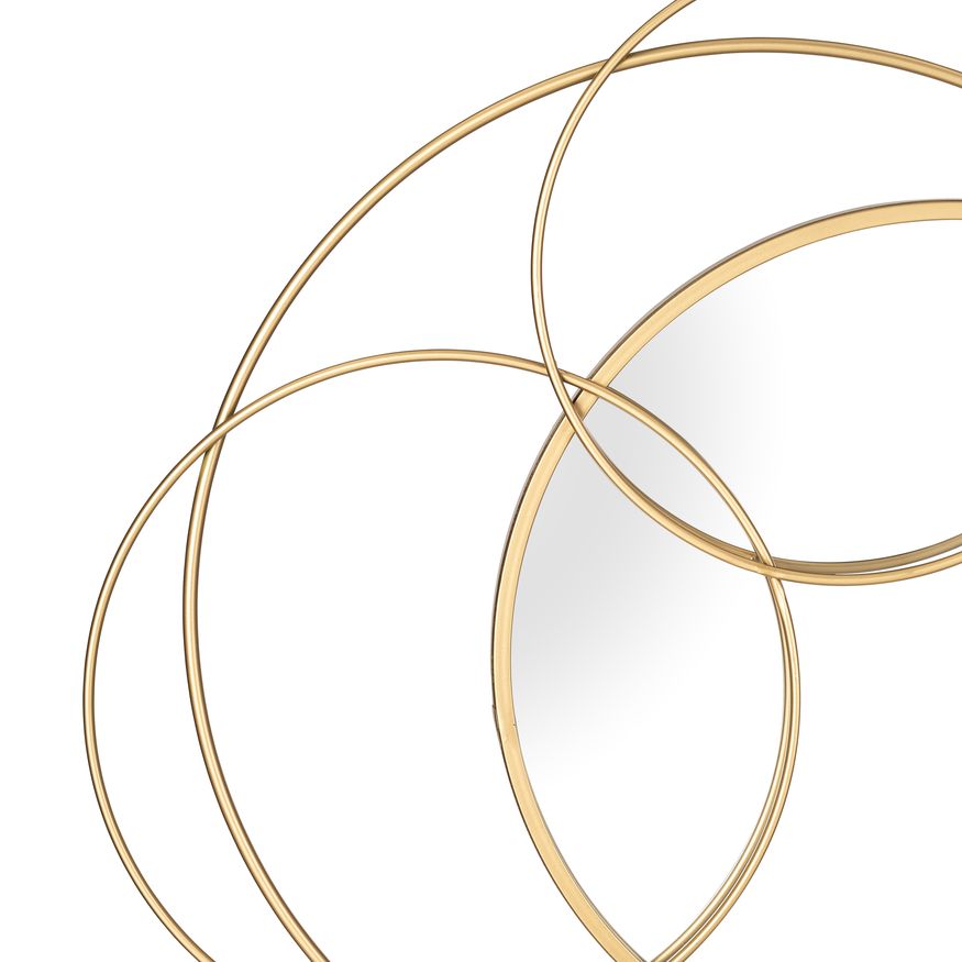 Sagebrook - Metal Mirrored Round Wall Decor in Gold