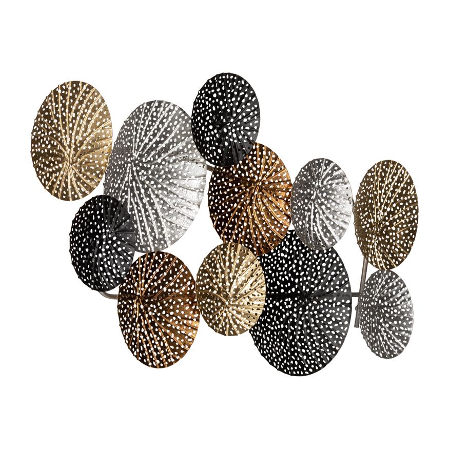 Sagebrook - Metal Pierced Disc Wall Decor in Multi