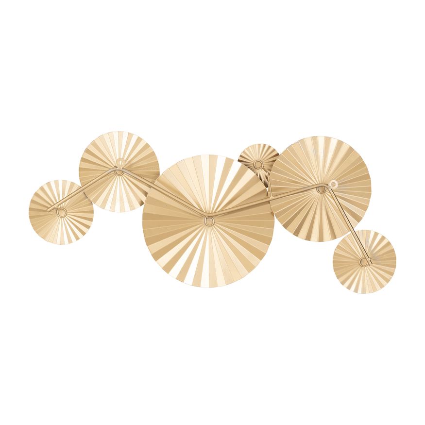 Sagebrook - Metal Fan Wall Decor in Gold