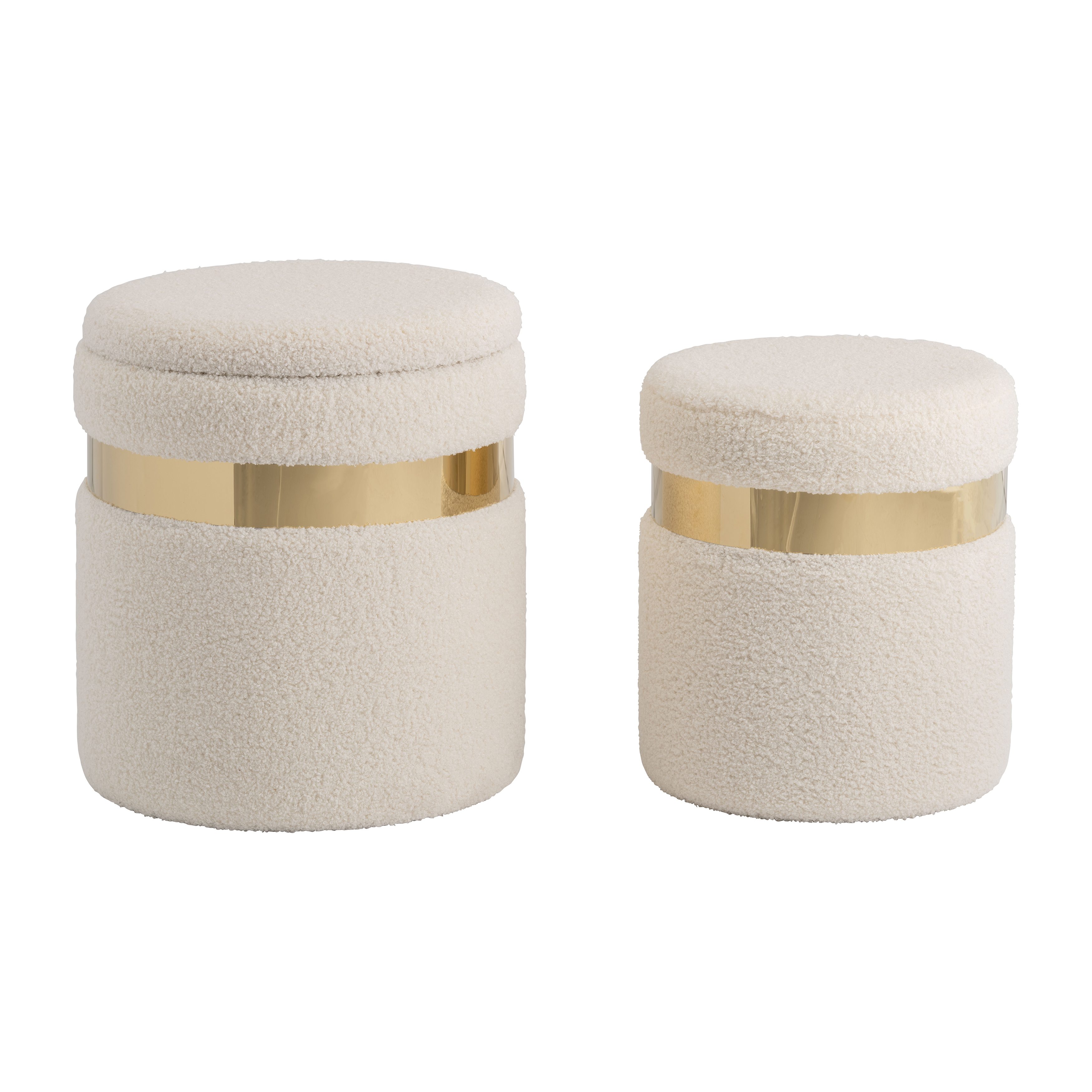 Sagebrook Belted Storage Ottomans (Set Of 2)