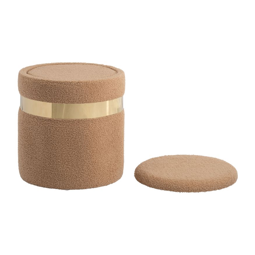 Sagebrook Belted Boucle Storage Ottomans (Set Of 2) - Nutshel