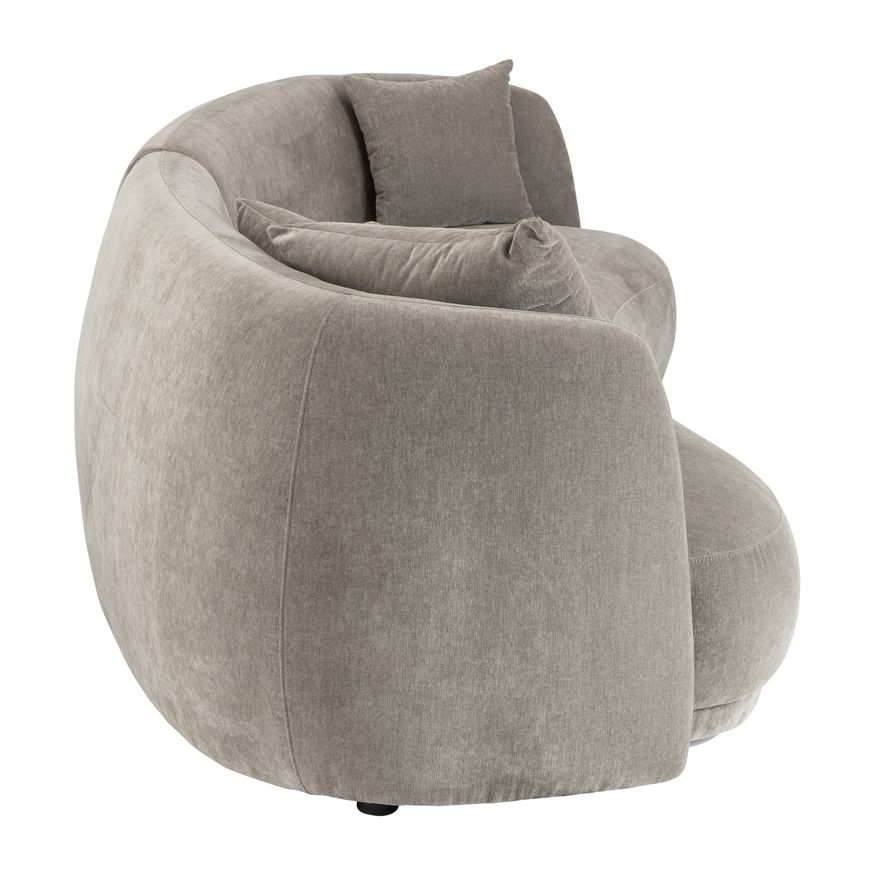 Sagebrook 4-Seater Curved Sofa - Gray