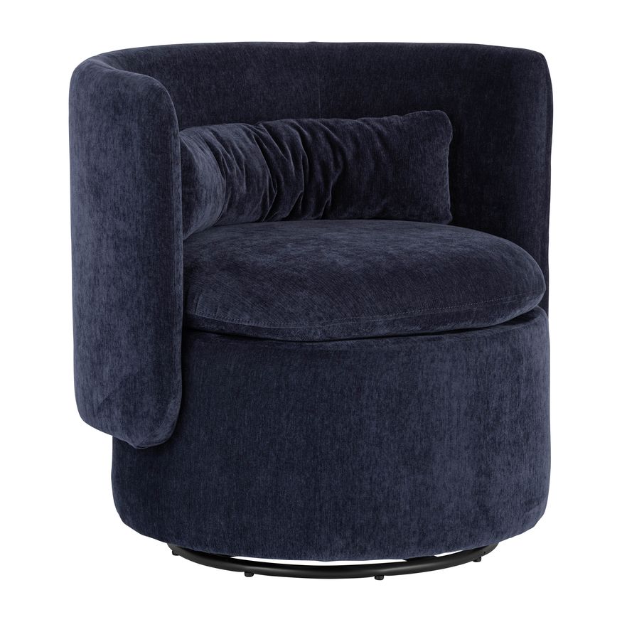 Sagebrook™ Round-Back Swivel Chair - Blue