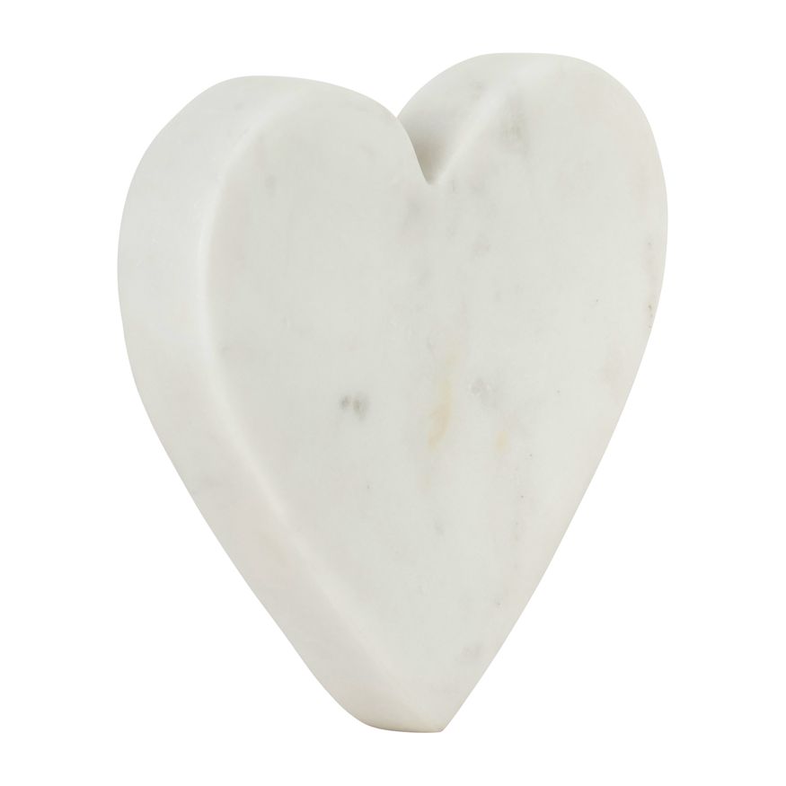 Sagebrook - 5"x5" Marble Heart Trinket Tray in White