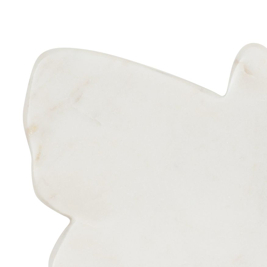 Sagebrook - 7"x5" Marble Butterfly Trinket Tray in White