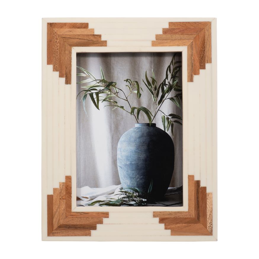 Sagebrook 4"x6" Resin Cascading Wood Photo Frame