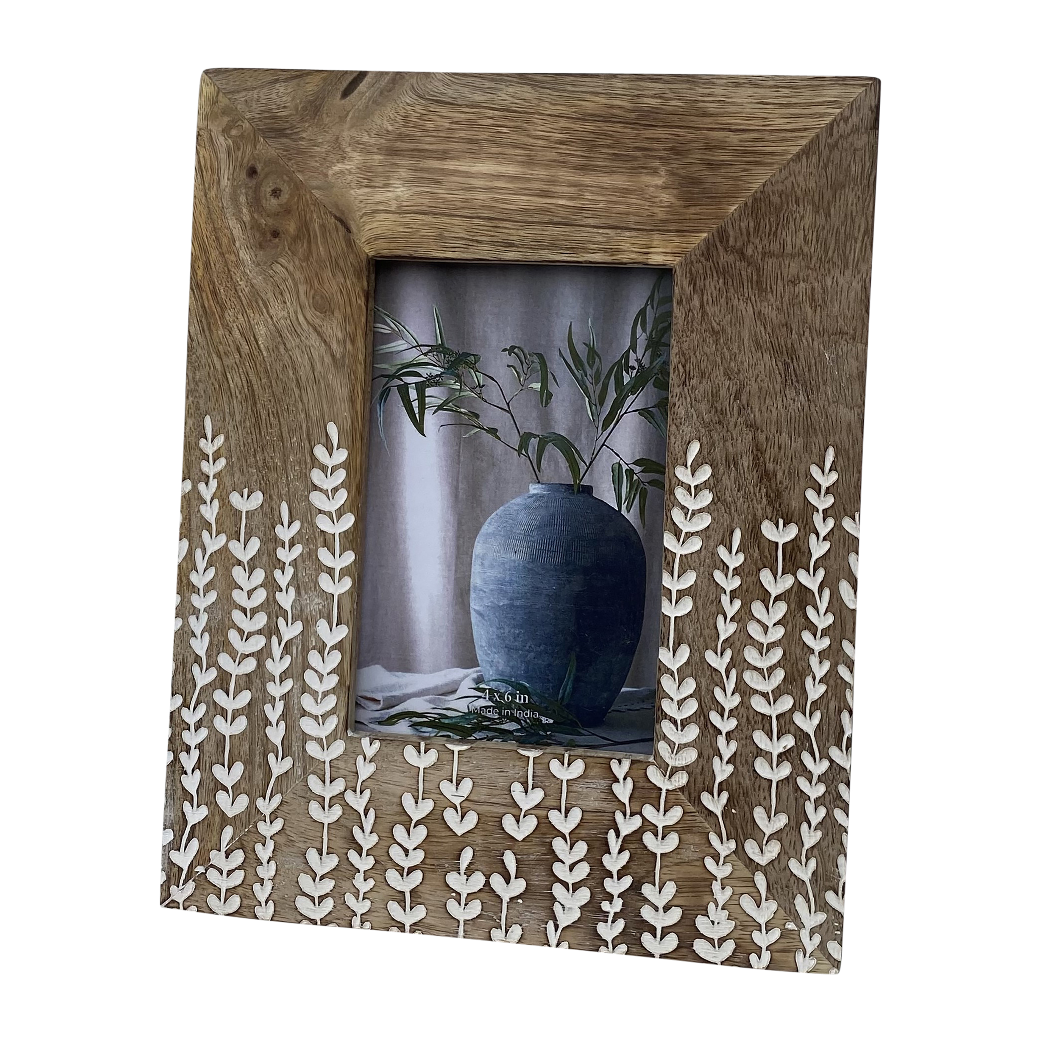 Sagebrook - 4"x6" Wood Vines Photo Frame