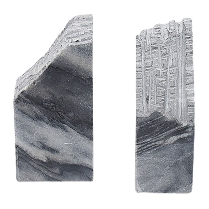 Sagebrook - 7" Marble Live Edge Bookends (Set Of 2) in Black