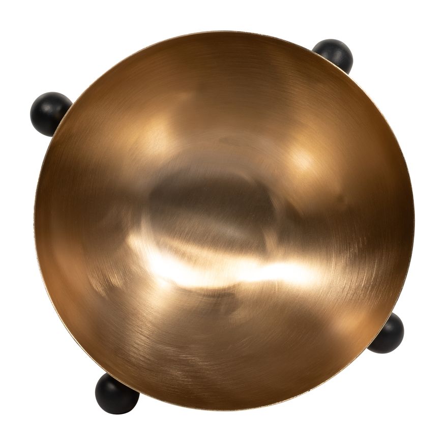 Sagebrook - 13" Metal Bubble Bowl in Gold/Black