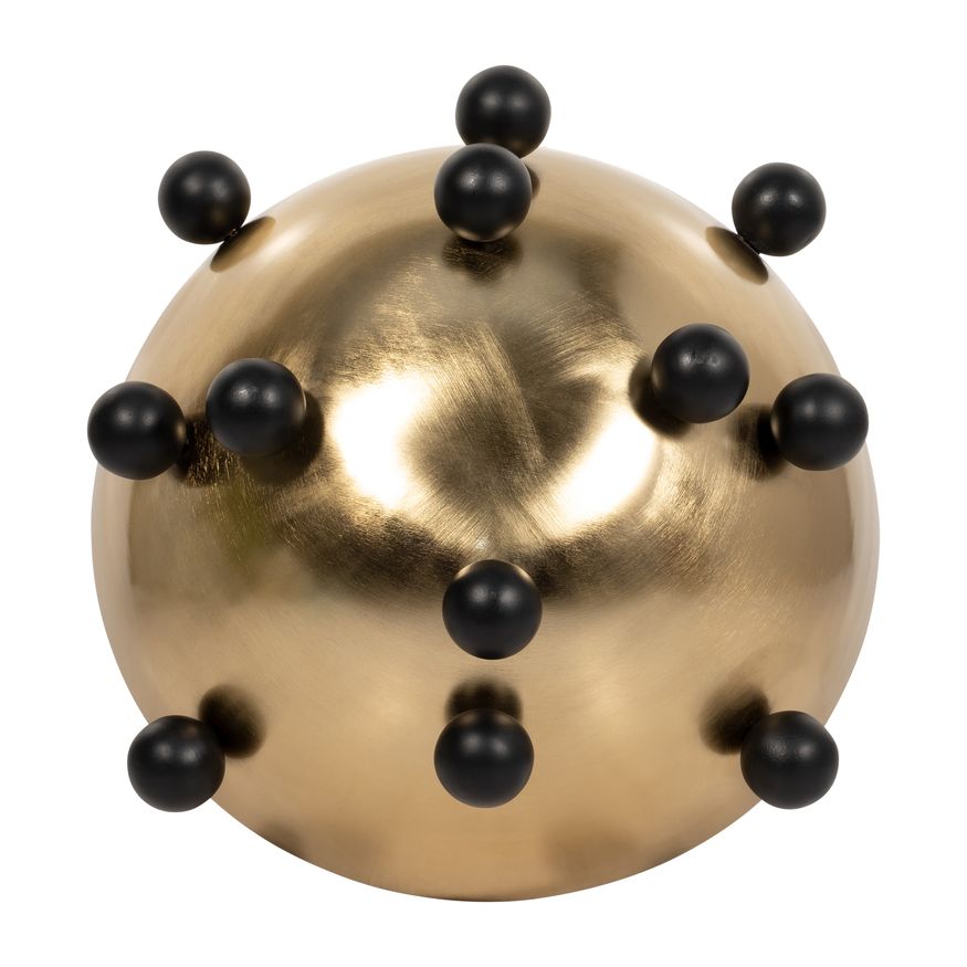 Sagebrook - 13" Metal Bubble Bowl in Gold/Black