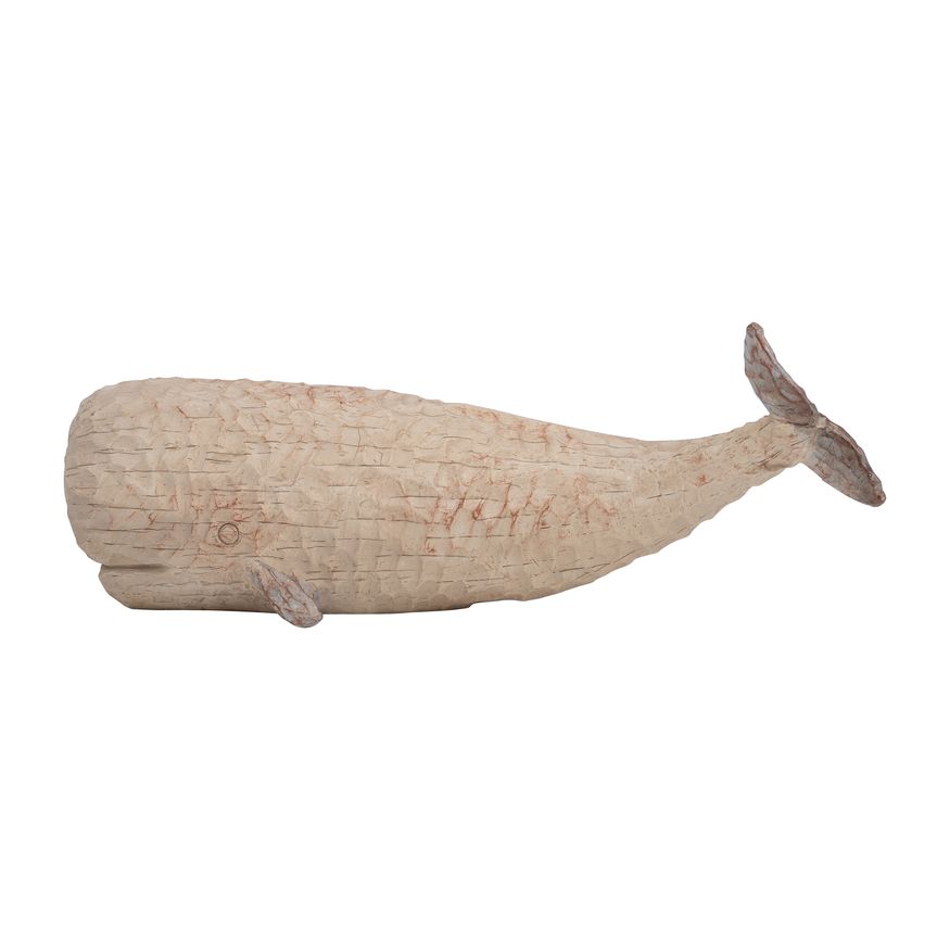 Sagebrook - 11" Resin Whale Decor in Ivory