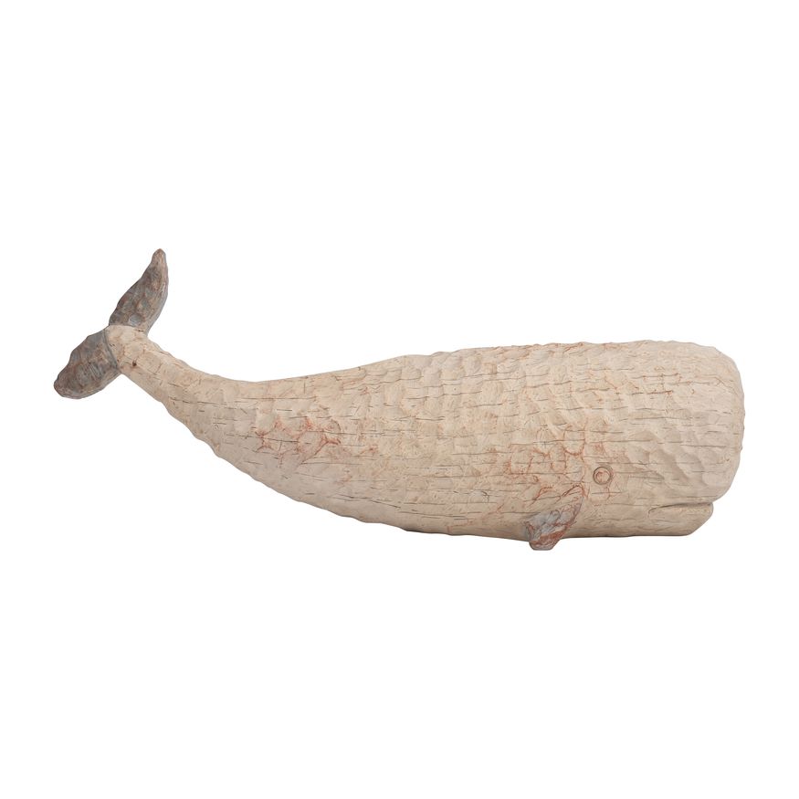 Sagebrook - 11" Resin Whale Decor in Ivory