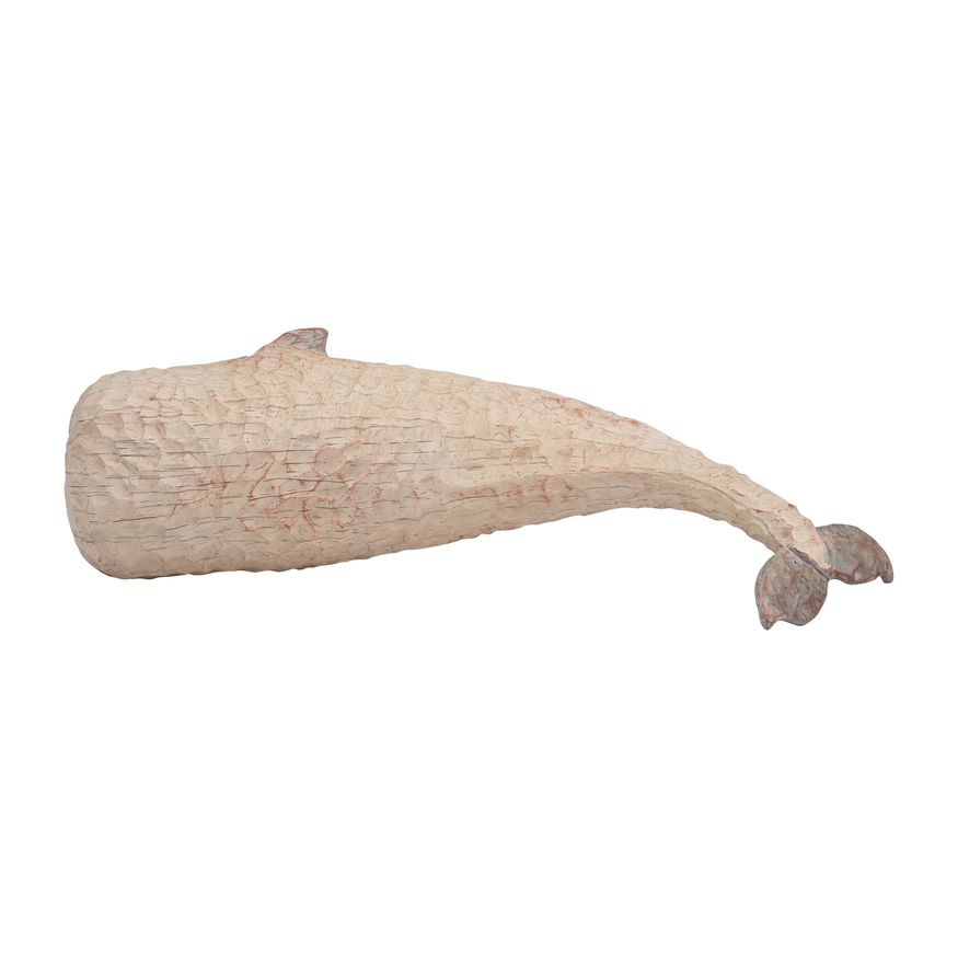 Sagebrook - 11" Resin Whale Decor in Ivory